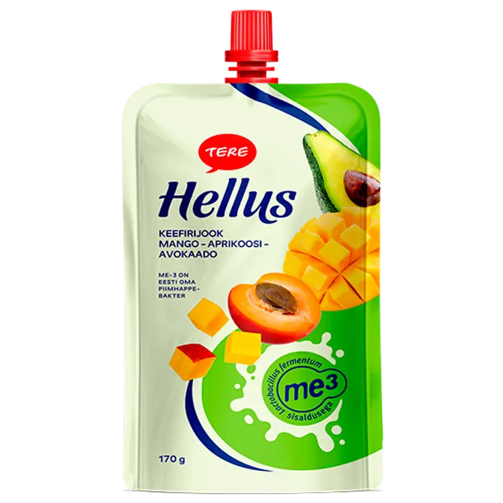 Hellus keefirijook mango-aprikoos-avokaado 170 g