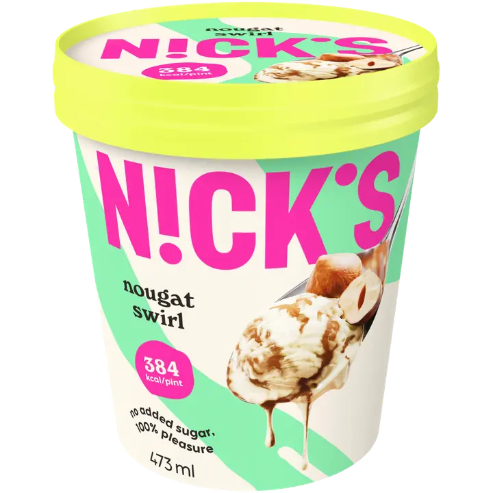 Nick's Nougat swirl jäätelö 473ml