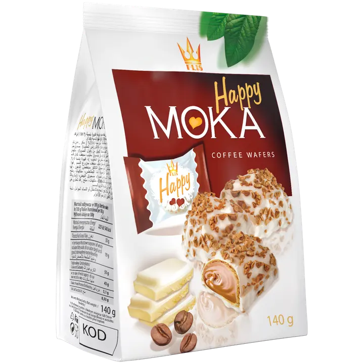 Happy moka coffee wafers 140g