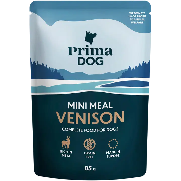 PrimaDog Mini Meal Peuraa kastikkeessa 85 g