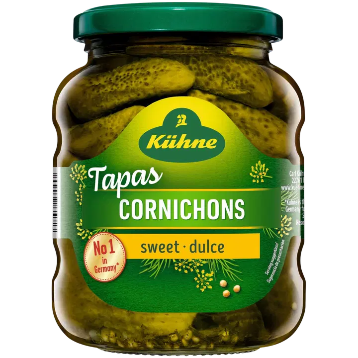 Kühne tapas magusad suupistekurgid 330g