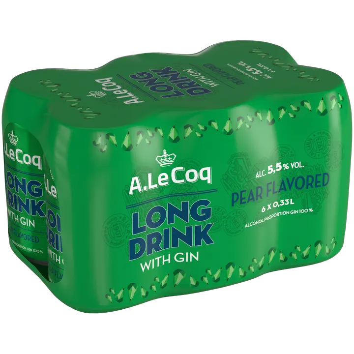 6xA. Le Coq GIN Pear Long Drink 5,5 % 0,33 l tlk