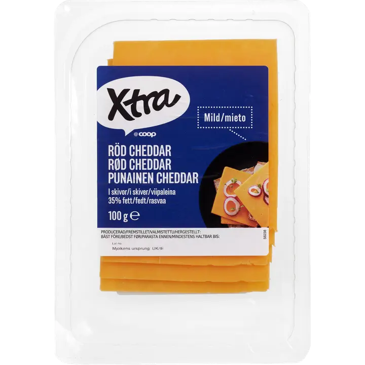 Xtra punainen cheddar viipale 35 % rasvaa 100 g