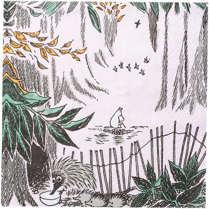 Moomin tissue lautasliina Kaipaus vaaleanpunainen 24cm 20kpl