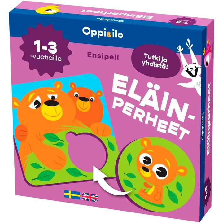 Oppi&ilo Eläinperheet -ensipeli 1-3 v
