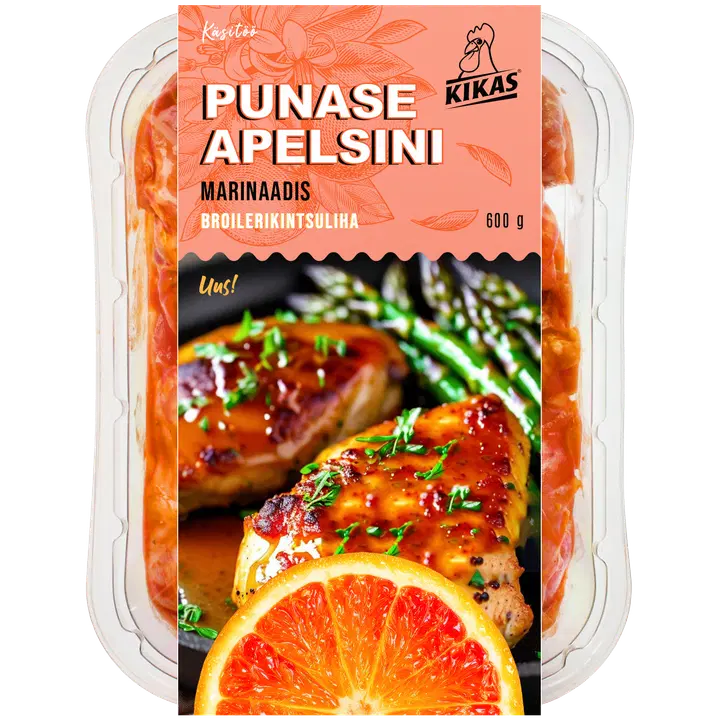 Kikas Broilerikintsuliha punase apelsini maitselises marinaadis 600 g