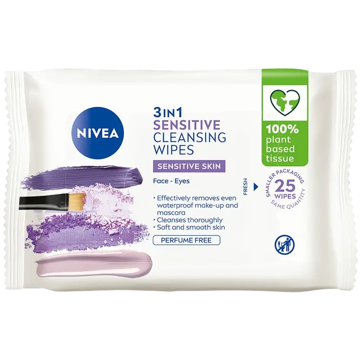 NIVEA 25kpl Daily Essentials Sensitive Cleansing Wipes -puhdistusliinat