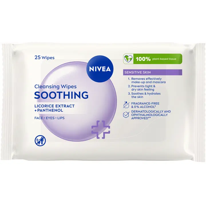 NIVEA 25kpl Daily Essentials Sensitive Cleansing Wipes -puhdistusliinat