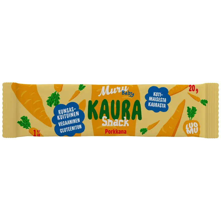 Muru Baby Kaura Snack porkkana 1 v 20 g luomukaurapatukka
