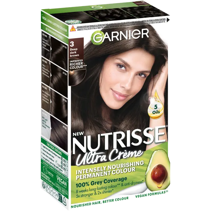Juuksevärv Garnier Nutrisse 3 Darkest Brown