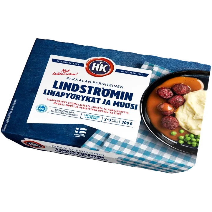 HK Lindströmin lihapyörykät ja muusi 300 g