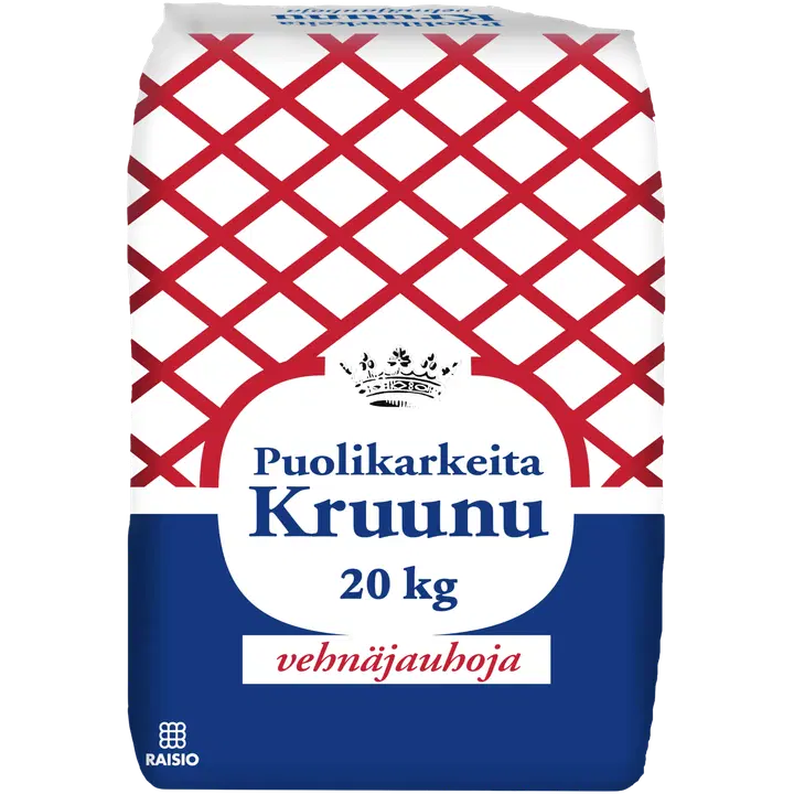 Kruunu 20kg puolikarkea vehnäjauho