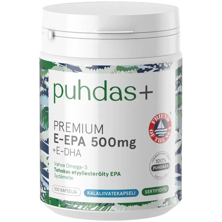 Puhdas+ Premium E-EPA 500mg +E-DHA 100 kaps