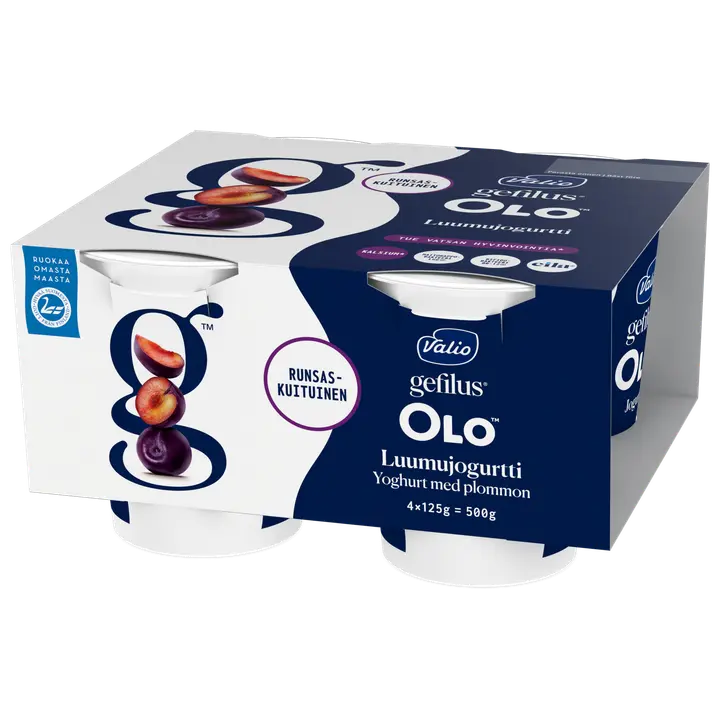 Valio Gefilus® OLO™ jogurtti 4x125 g luumu laktoositon