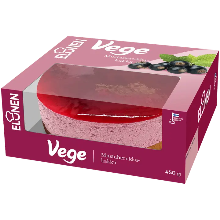 Elonen Mustaherukkakakku 450g vegaaninen