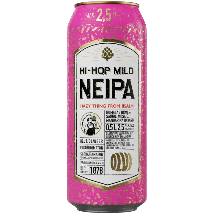OLVI Hi-Hop Mild NEIPA 2,5 % olut 0,5 l tlk