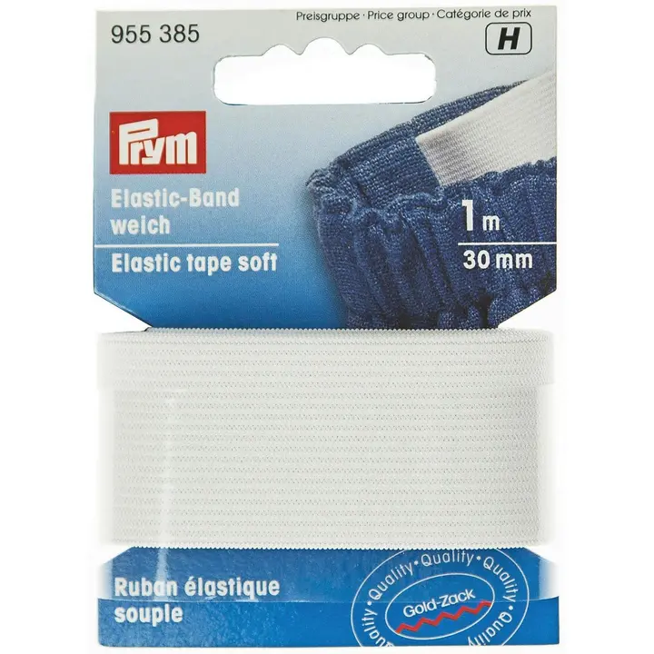 Prym resorikuminauha 30 mm valkoinen 1 m/pakkaus