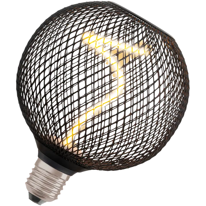 OSRAM LED-sisustuslamppu Decor Spiral Globe 125mm 3,5W 130lm 1800K E27 musta