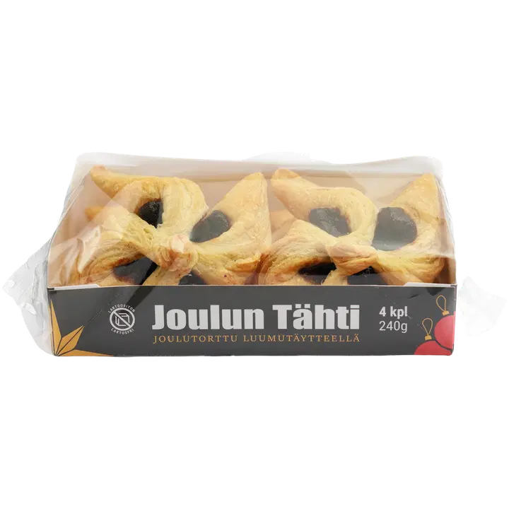 Lapin Leipomo Joulutorttu luumutäytteellä 4kpl/240g