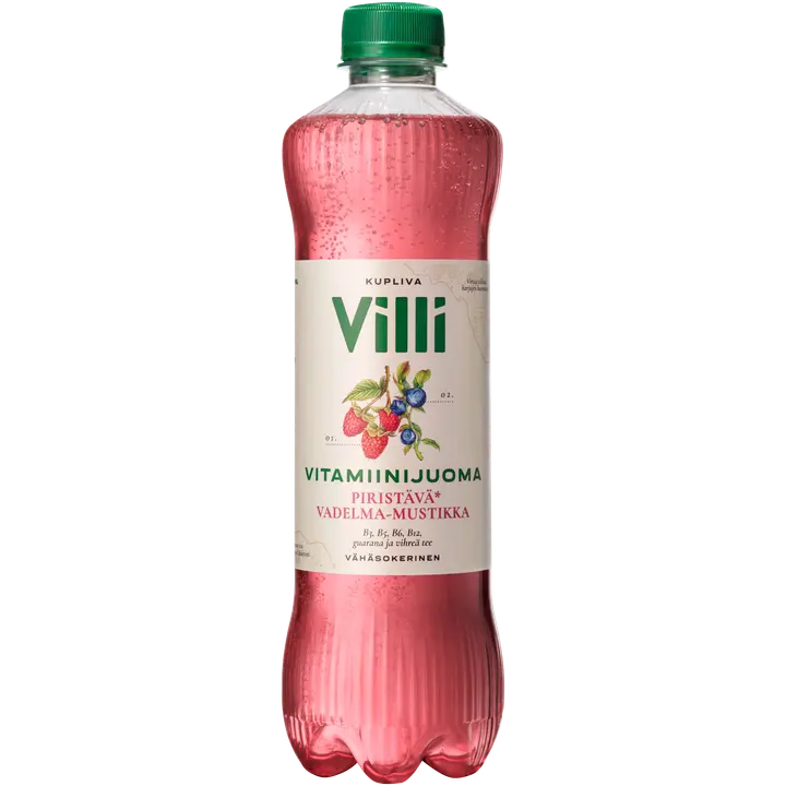 Villi Vitamiinijuoma vadelma-mustikka 0,5 l
