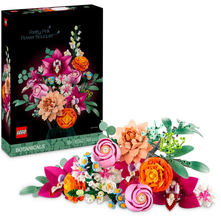 LEGO® Botanicals 10342 Kaunis vaaleanpunainen kukkakimppu