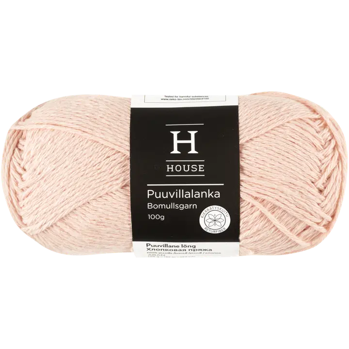 House bomullsgarn recycled Aran 100 g