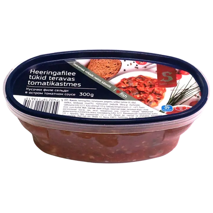 Heeringafilee tükid teravas tomatikastmes 300 g