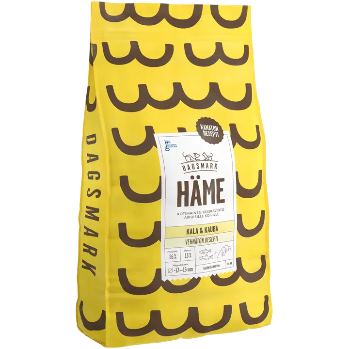Dagsmark HÄME koiran kuivaruoka vehnätön kala-kaura 10 kg