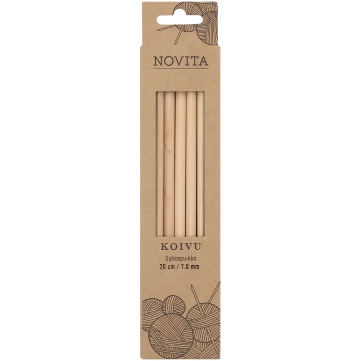 Novita Sukkapuikot Koivu 20cm - 7 mm Novita