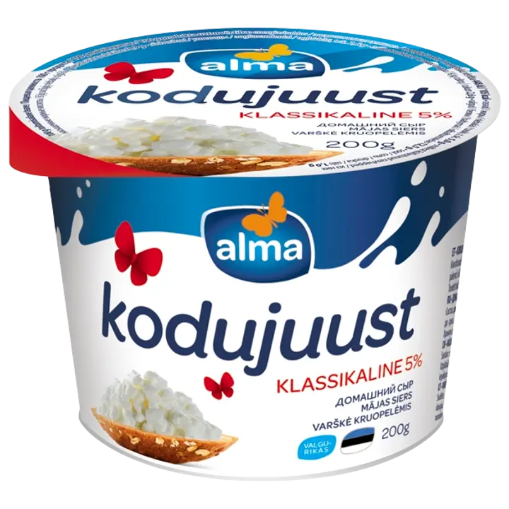 Alma Klassikaline kodujuust 5%, 200 g