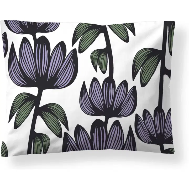 Finlayson satiini tyynyliina Alma 50x60 cm violetti/vihreä