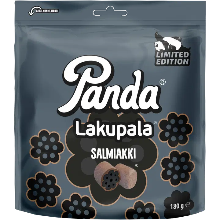 Panda Lakupala salmiakki lakritsi 180g