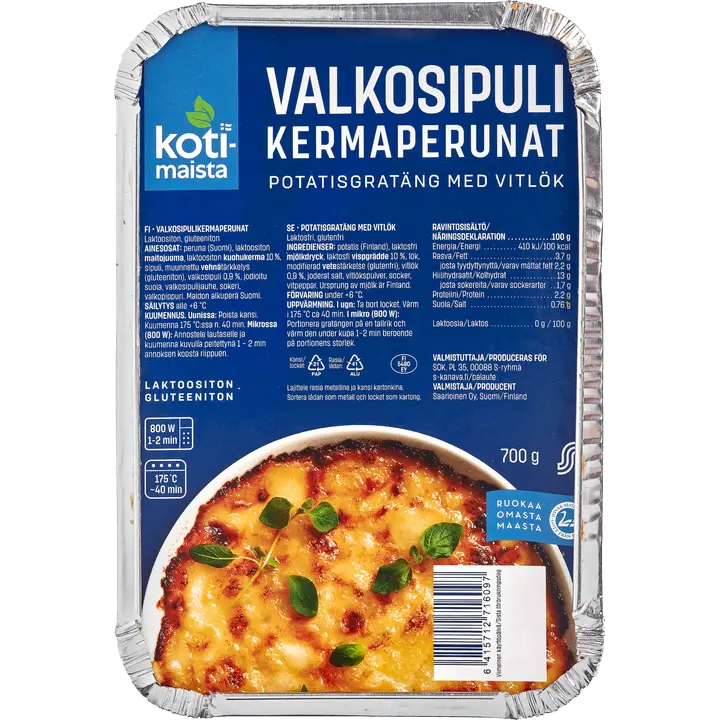 Kotimaista Valkosipulikermaperunat 700g