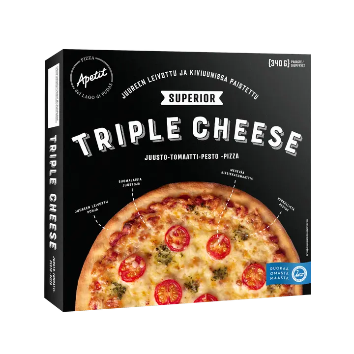 Apetit Superior Triple Cheese pizza pakaste 340g