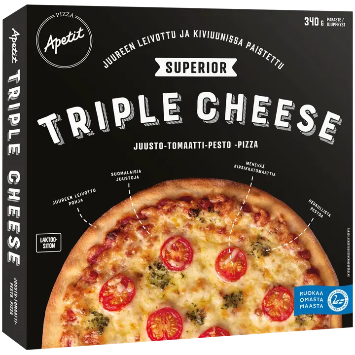Apetit Superior Triple Cheese pizza pakaste 340g