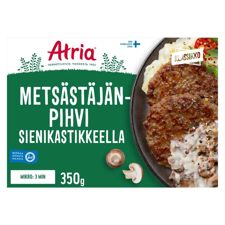 Atria Metsästäjänpihvi Sienikastikkeella 350g