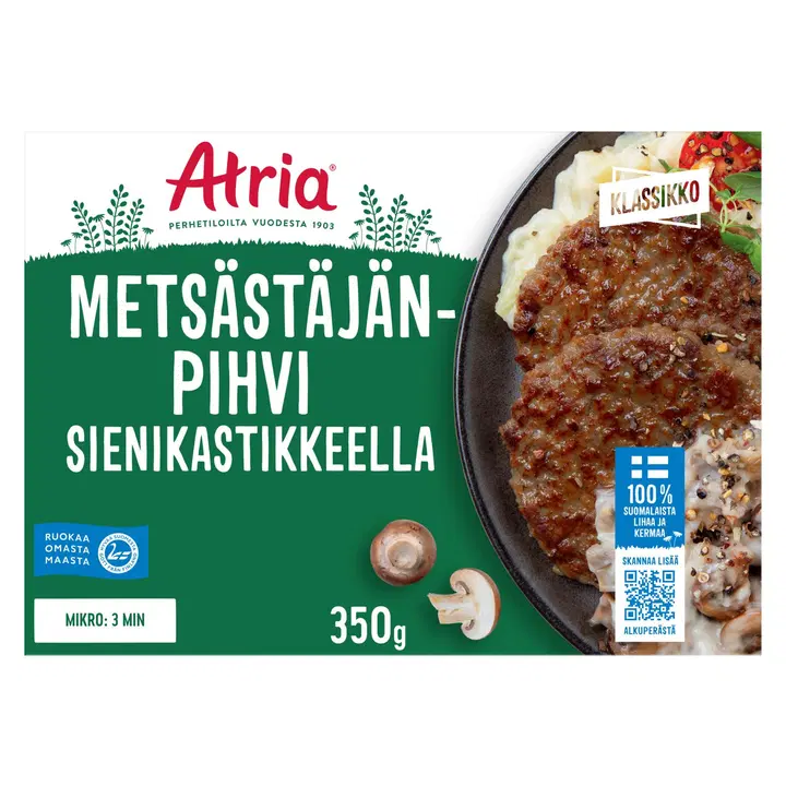 Atria Metsästäjänpihvi Sienikastikkeella 350g