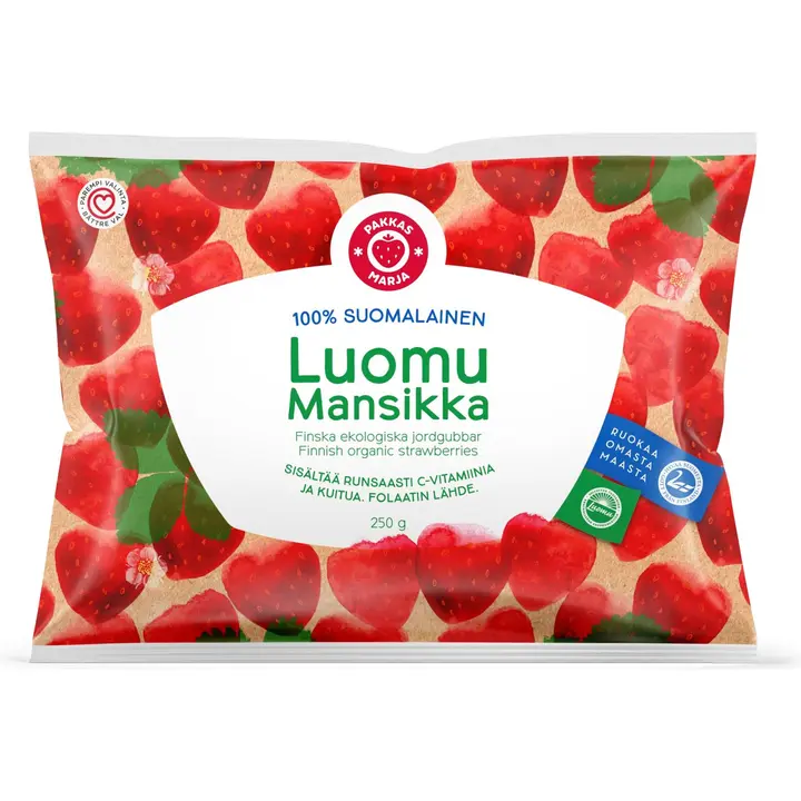 Pakkasmarja  100% suomalainen mansikka luomu 250g