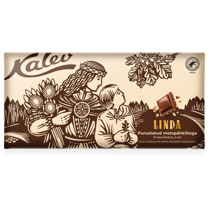 KALEV Linda piimašokolaad purustatud metspähklitega 270g