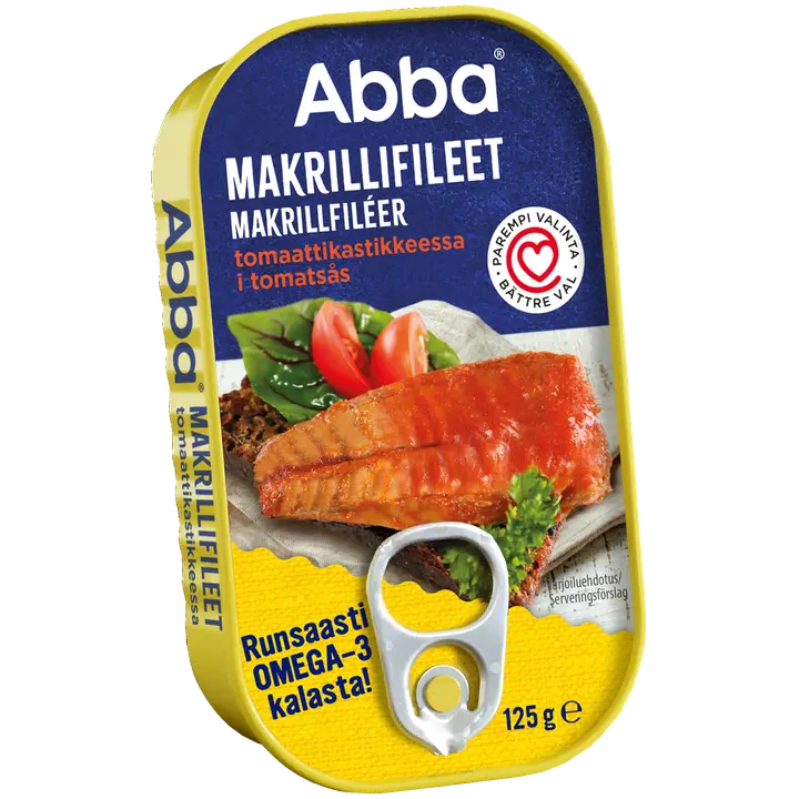 Abba makrillifileet tomaattikastikkeessa 125g