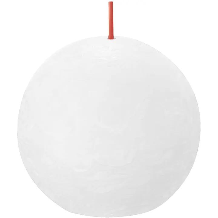 Bolsius – rustiikkinen pallokynttilä – valkoinen – Ø 7,6 cm