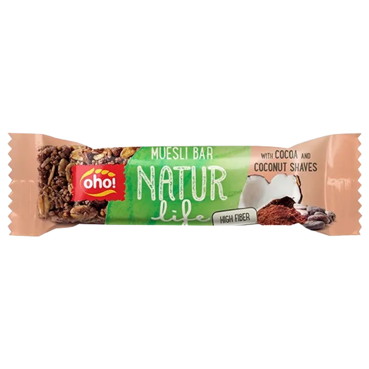 Müslibatoon kakao ja kookospähkli laastudega 30 g