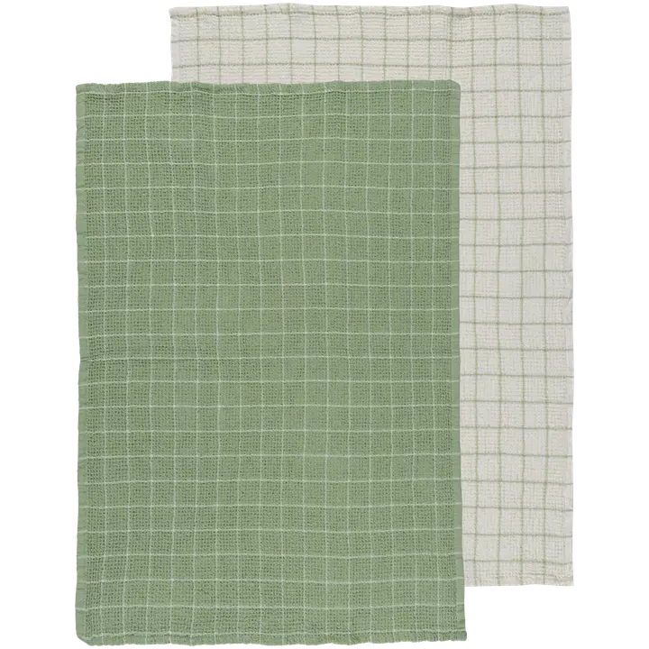 House keittiöpyyhe 50x70 cm vohveli-ruutu vihreä 2-pack