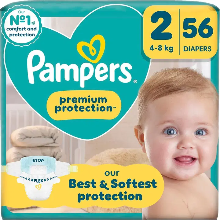 Pampers Premium Protection New Baby S2 4-8kg 56kpl vaippa