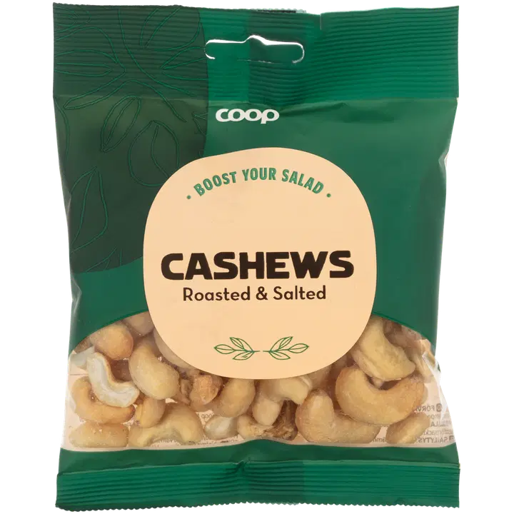 Coop salaattilisuke suolatut cashewpähkinät 100 g