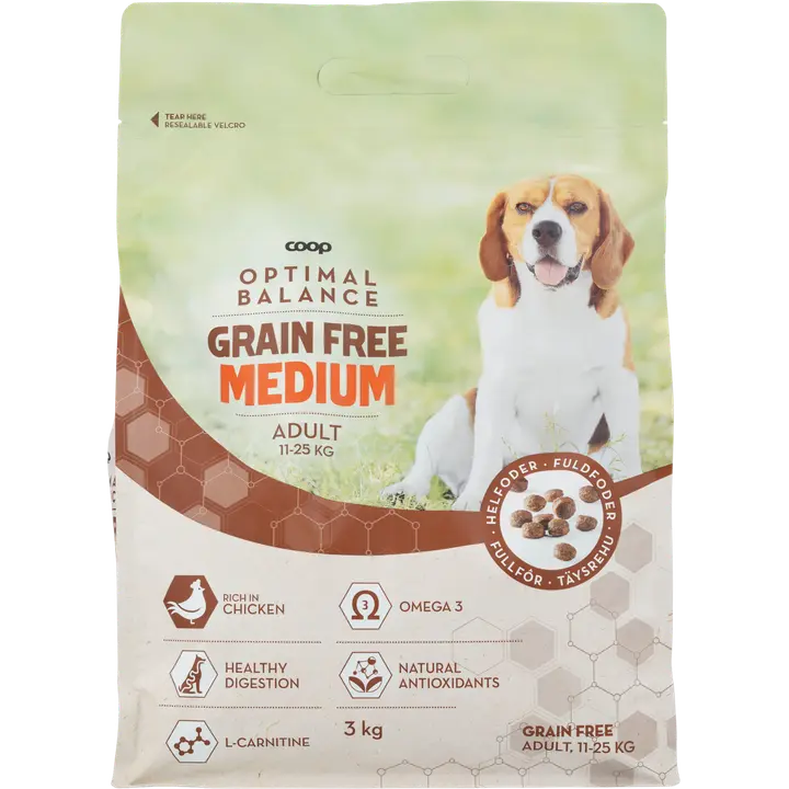 Coop Optimal koiran kuivaruoka viljaton 3kg