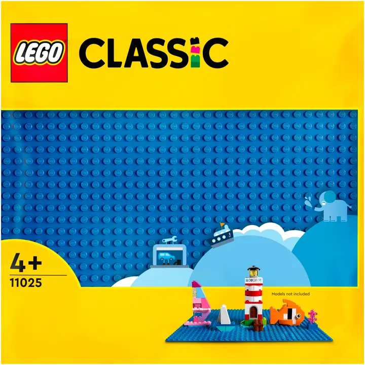LEGO® Classic Sininen rakennuslevy 11025 Rakennussarja; Loputtomasti luovia leikkejä yli 4-vuotiaille LEGO rakentajille (1 osa)