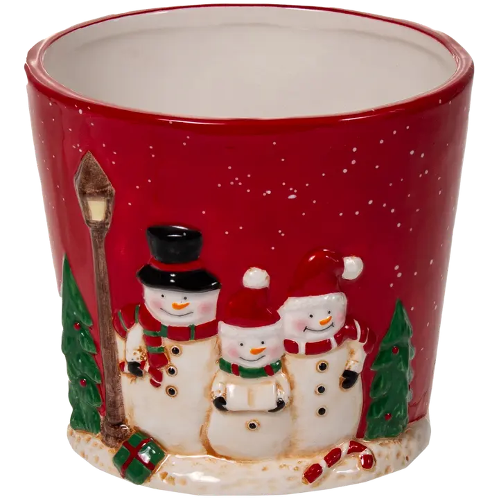 Lillepott lumememm punane 15 cm