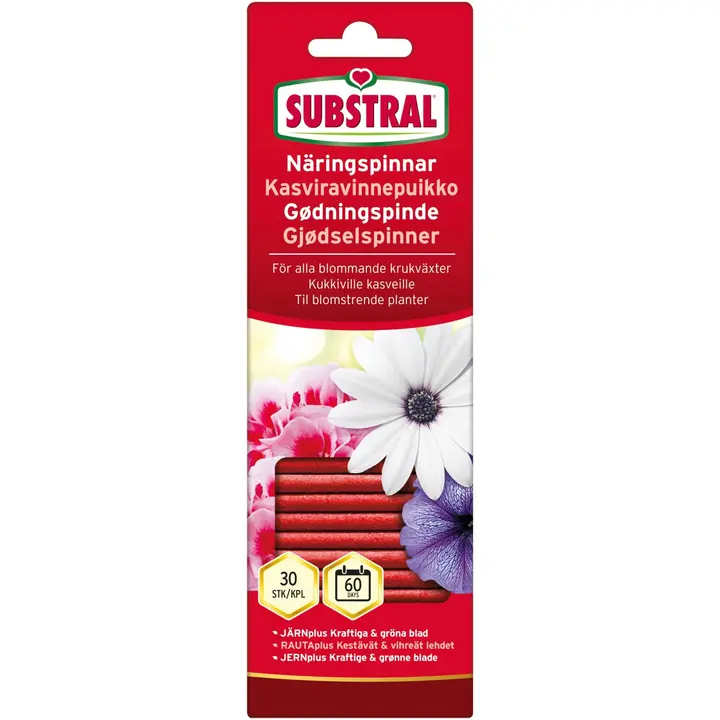 Substral Kasviravinnepuikko kukkiville kasveille 30 kpl