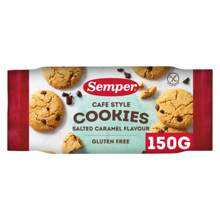 Semper gluteeniton Cafe Style cookies salted caramel, 150g